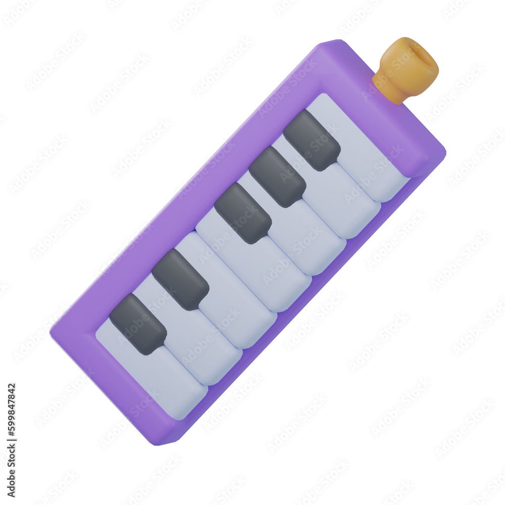 3D Pianika Illustration 3D Pianika Illustration