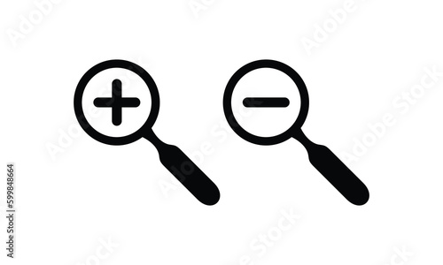 Zoom in, zoom out symbol icon , Magnifying Glass Icon