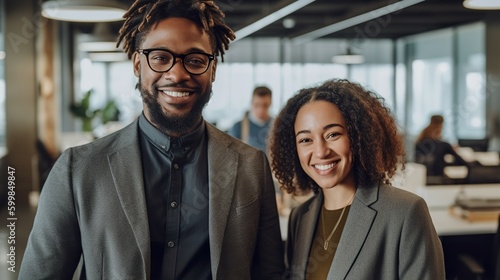 Business Diversity. Duo of African American CEO's. Businesspeople. Businessman & Businesswoman