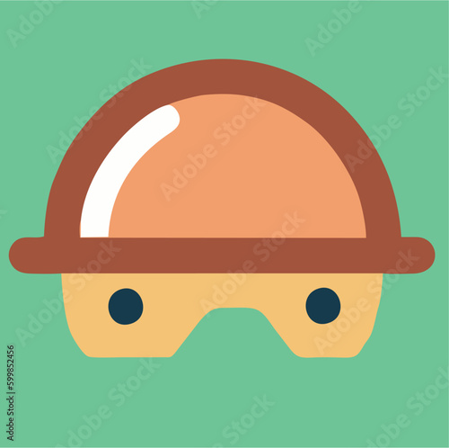 motorcycle helmet icon. illustration of motorbike or motorcycle helmet vector icon for web