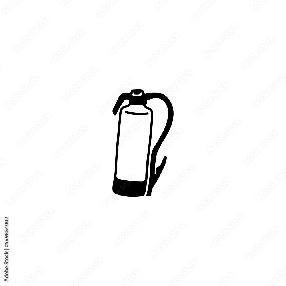 fire extinguisher doodle illustration vector fire extinguisher doodle illustration vector