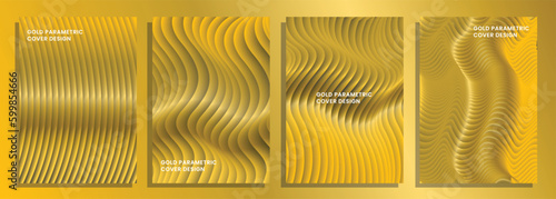 gold parametric cover background set