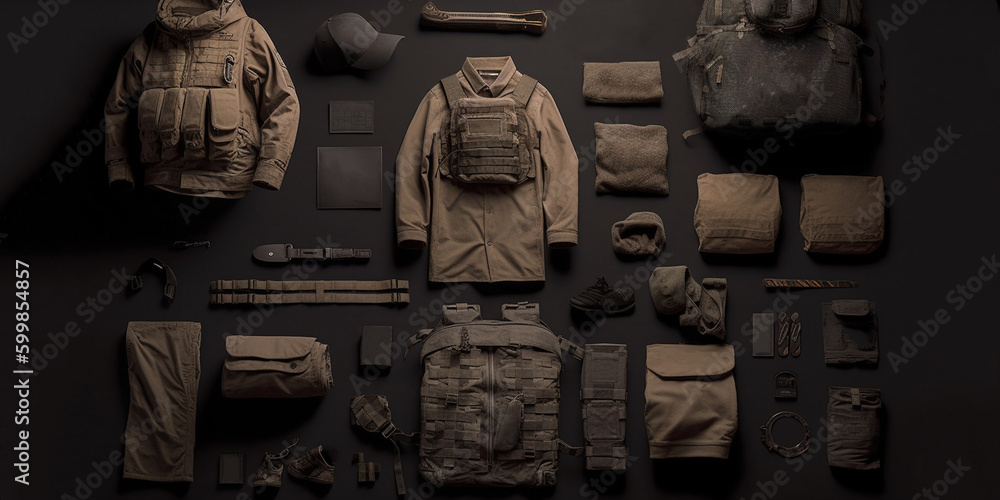 TACTIC WEAR SET Stock Illustration | Adobe Stock