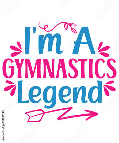 Gymnastics Day  vector typography design