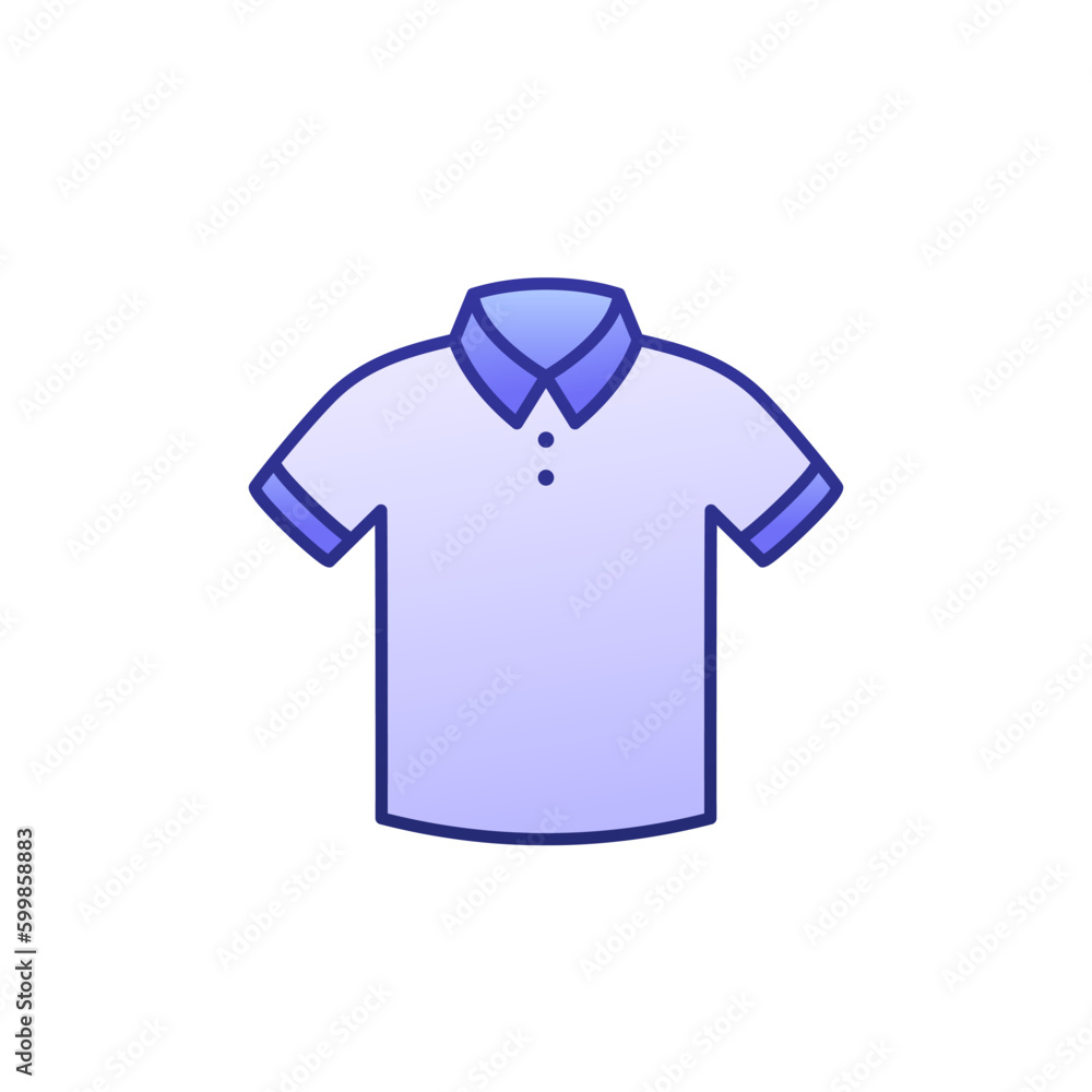 Polo shirt icon with outline Polo shirt icon with outline