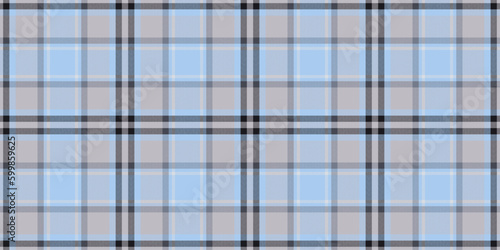 Plaid pattern seamles horizontal background. Fabric design with imitation geometric textile texture ornament. 