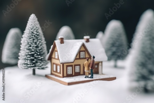 Miniature Christmas Models  gifts  Generative AI