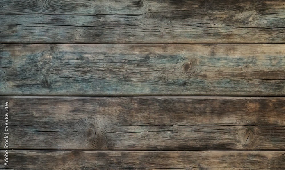 Obraz premium a close up of a wooden wall with a clock on it. generative ai
