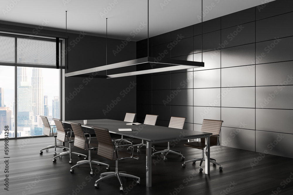 Stylish gray meeting room corner Stylish gray meeting room corner