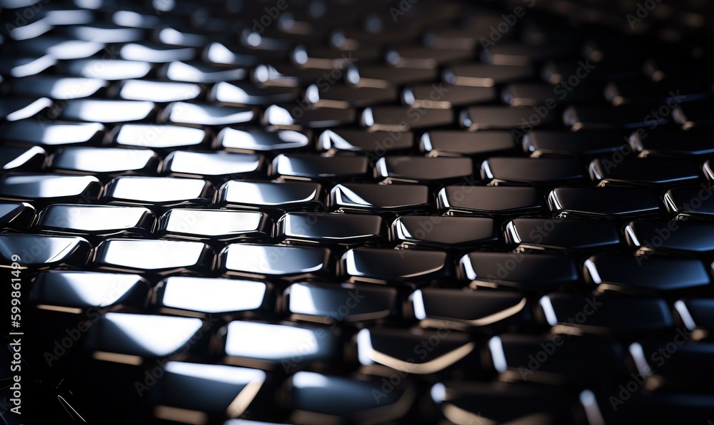 a close up of a metal surface with a lot of small squares. generative ai a close up of a metal surface with a lot of small squares. generative ai