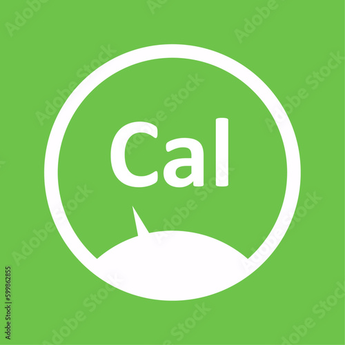 green calorie meter icon vector design