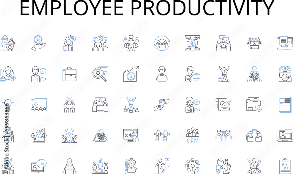 Employee productivity line icons collection. Reflection, Meditation, Reflection, Speculation, Consideration, Conjecture, Cogitation vector and linear illustration. Intellection,Ruminations Employee productivity line icons collection. Reflection, Meditation, Reflection, Speculation, Consideration, Conjecture, Cogitation vector and linear illustration. Intellection,Ruminations