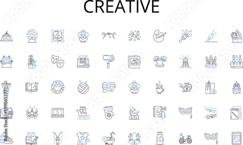 Creative line icons collection. Adventure, Beach, Cityscape, Culture, Dining, Exploration, Festivals vector and linear illustration. Heritage,History,Landmarks outline signs set