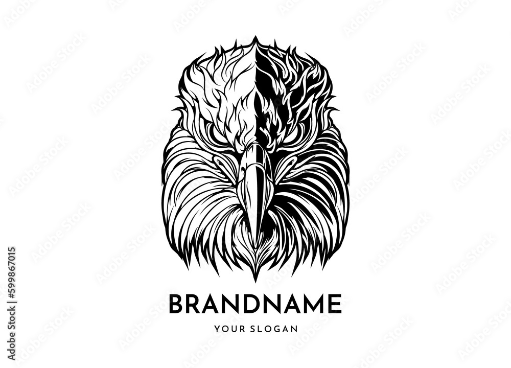 Eagle head face logo vector icon Eagle head face logo vector icon