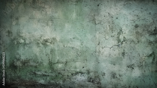 Green gray cement concrete texture  grunge rough old stain gray background  vintage backdrop studio design. AI generative