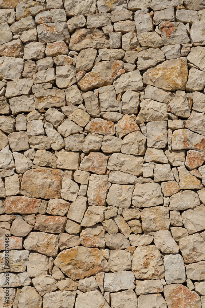 traditional dry stone wall Mediterranean wall architecture in Spain  construction background foto de Stock | Adobe Stock