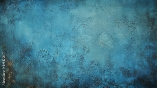 abstract grunge texture blue navy dark stucco wall background. AI generative