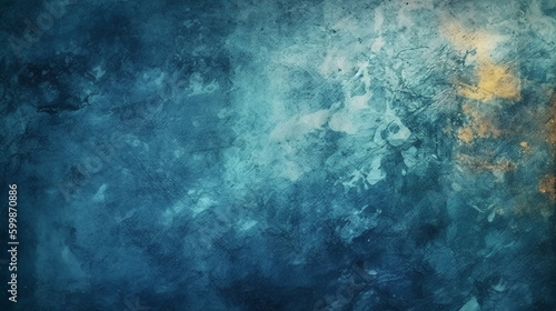abstract grunge texture blue navy dark stucco wall background. AI generative