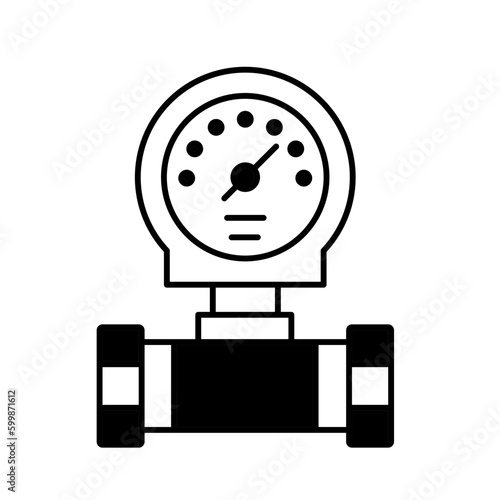 Water flow meter Color Vector Icon which can easily modify

