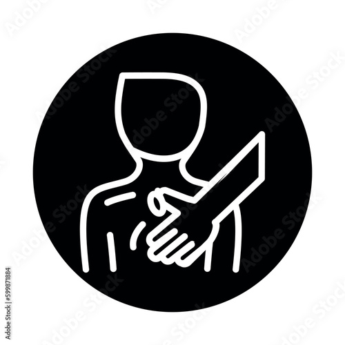 Children's massage line color icon.  Physiotherapy, acupuncture.