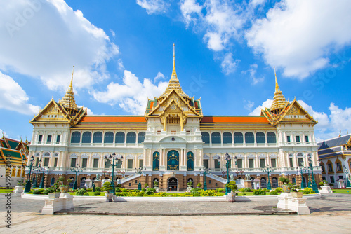 The Chakri Maha Prasat Throne Hall in Wat Pra Kaeo ,Thailand