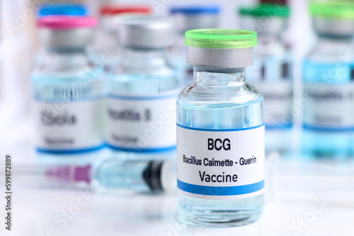 Bacillus Calmette Guerin vaccine in a vial, immunization and treatment of infection photo