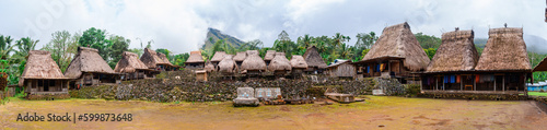 traditional village of flores island, indonesia photo