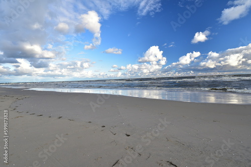 view of the beach in Jantar Baltic Sea