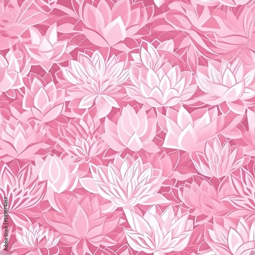 Organic Lotus Sprouts: A nature-inspired pattern of organic lotus flower shapes