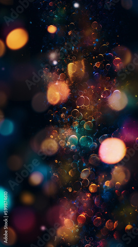 abstract bokeh background, Glitter sparkles bubble colorful wallpaper background