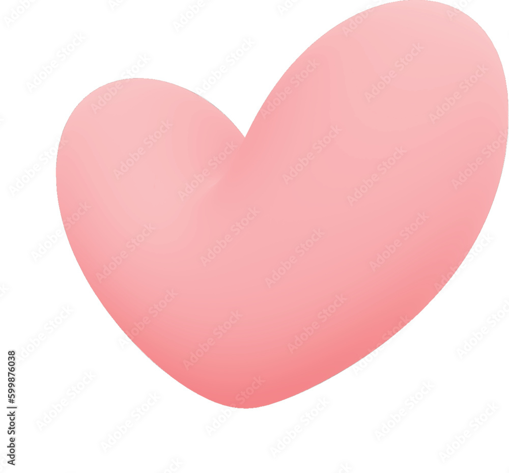 pink 3d heart, heart shape,love heart icon