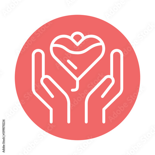Blood Donor day line icon. Isolated vector element.
