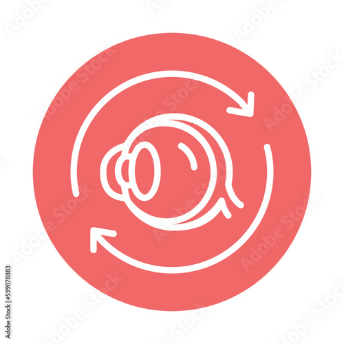 Eye transplant line icon. Isolated vector element.