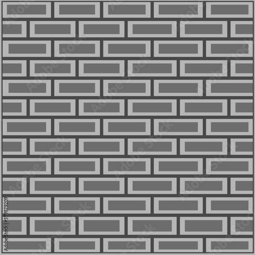 Vector seamless design illustration of background or wallpaper with abstract pattern forming like a brick wall with dark gray and light gray color combination