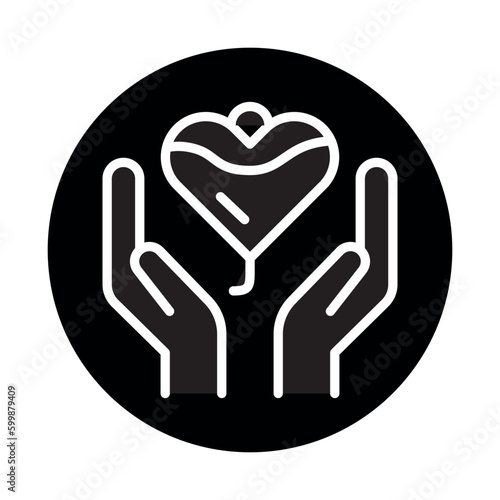 Blood Donor day line icon. Isolated vector element.