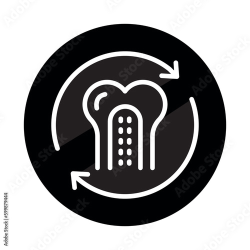 Bone marrow line icon. Isolated vector element.