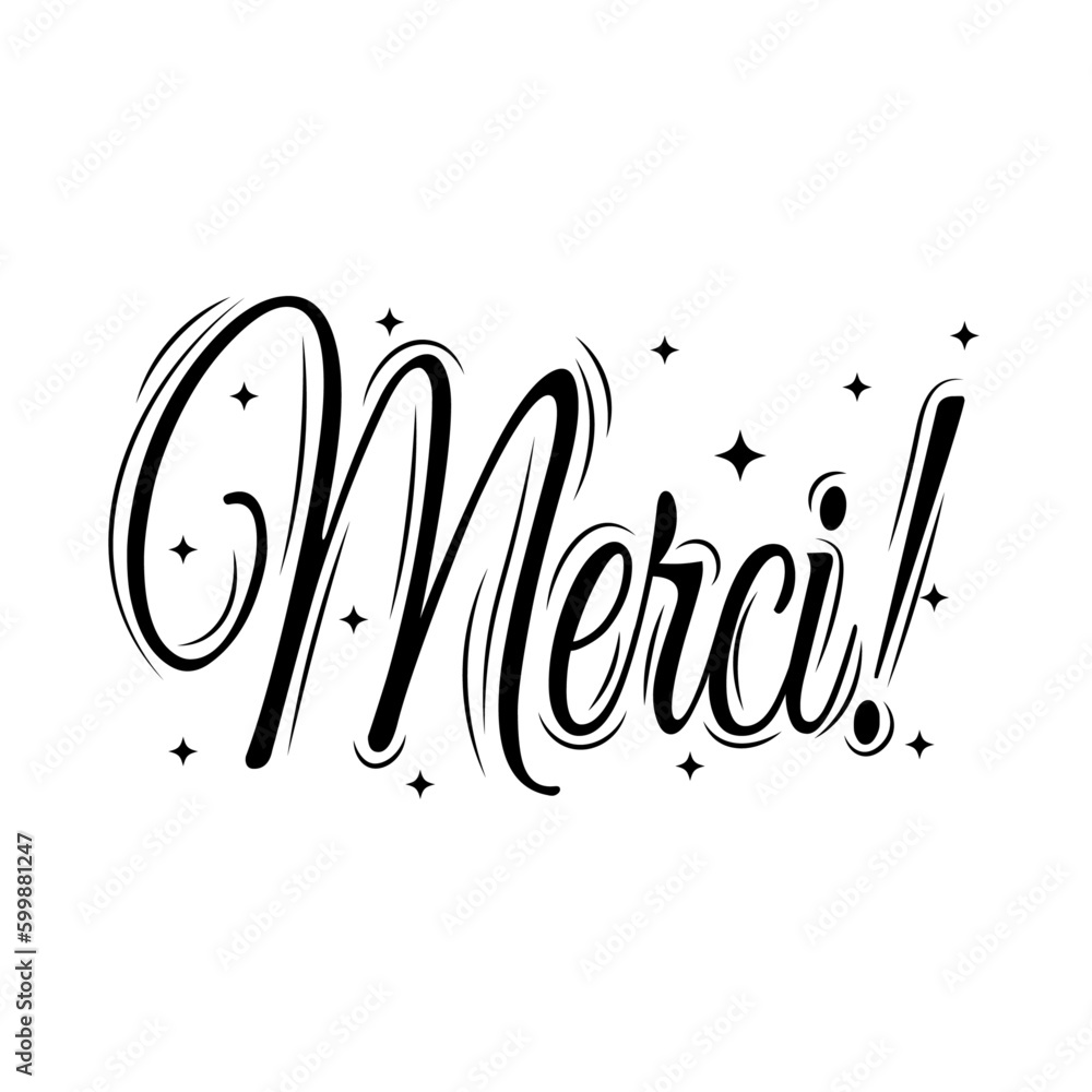 Vetor De Merci Merci Mean Is French Word Meaning Thank You Hand vetor-de-merci-merci-mean-is-french-word-meaning-thank-you-hand