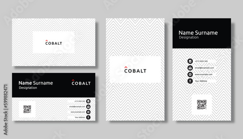 Modern elegant business card template in 2 variations