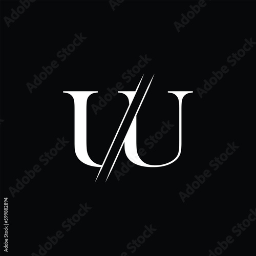 UU letter logo design template elements. UU letter vector logo. photo