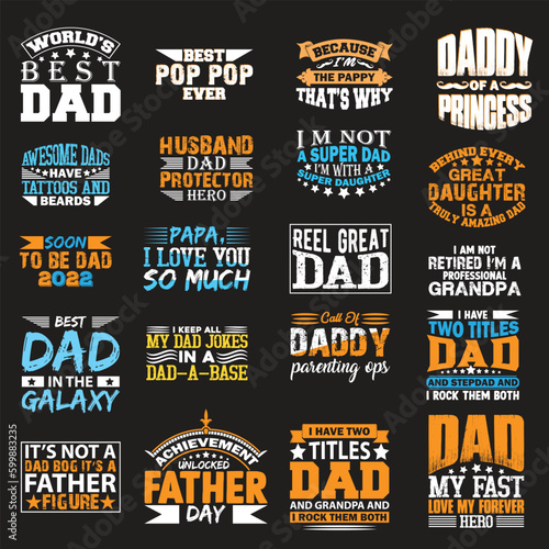 Fathers day t shirt design bundle