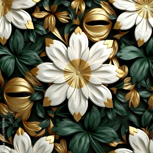 This is a stunning 3D illustration of a bouquet of flowers. Ai Generated.