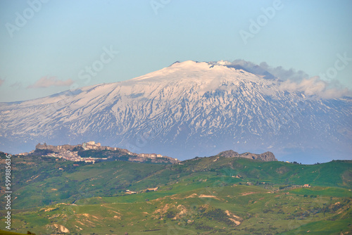 the countryside and landscapes of Troina in the province of Enna