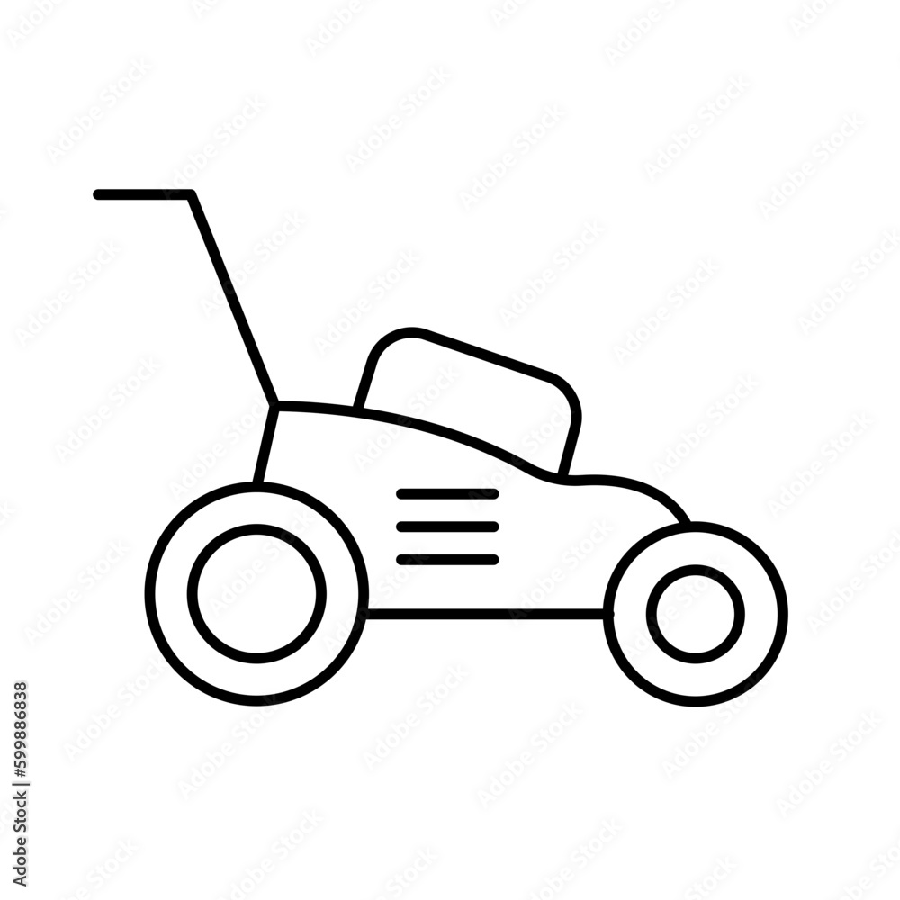 Gardening machine Color Vector Icon which can easily modify


