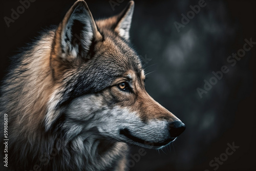 Gray wolf lupus - generative ai
