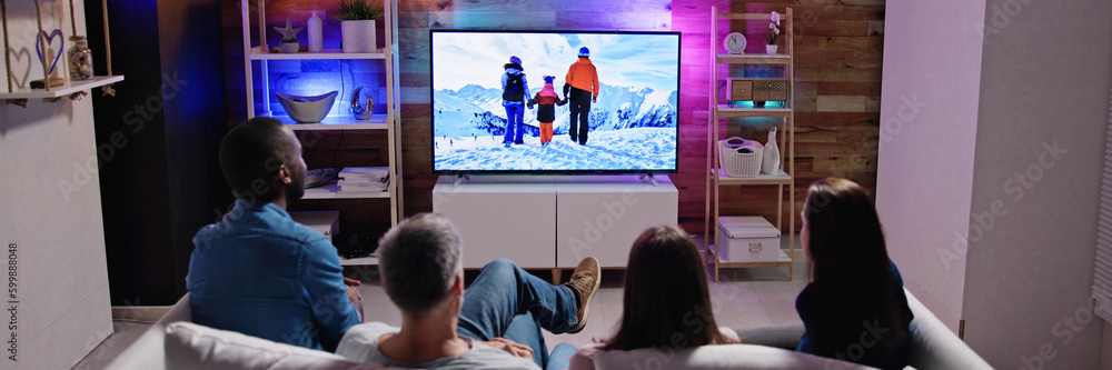 African Family Watching TV Movie African Family Watching TV Movie