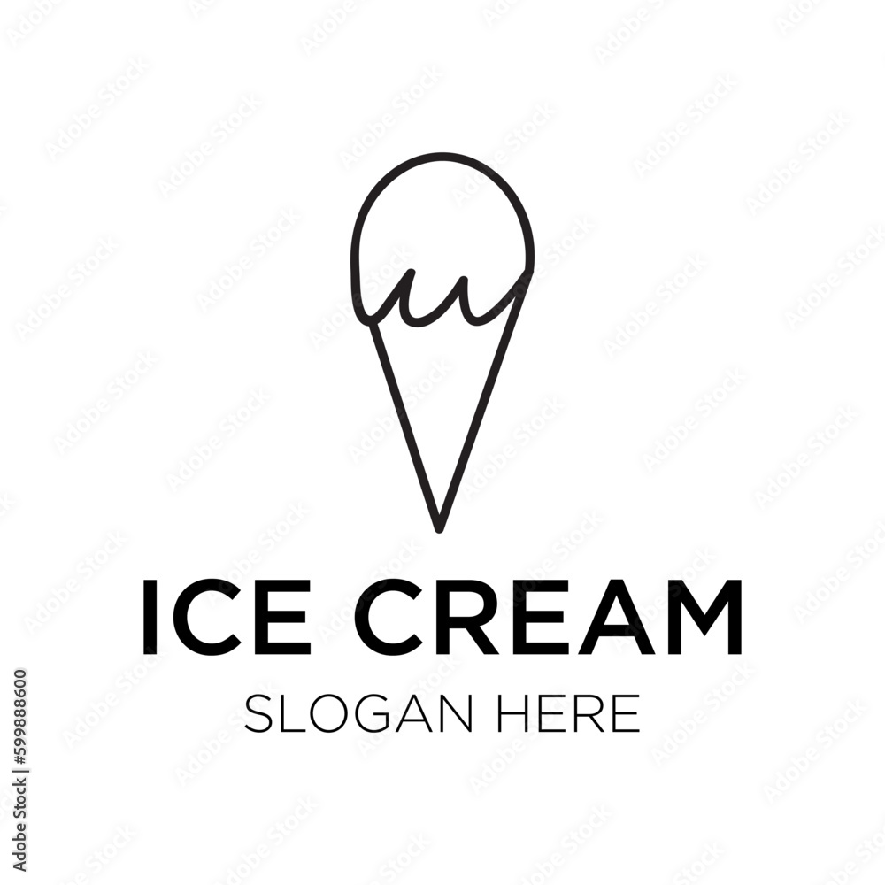 ice cream logo vector illustration isolated on white background ice cream logo vector illustration isolated on white background