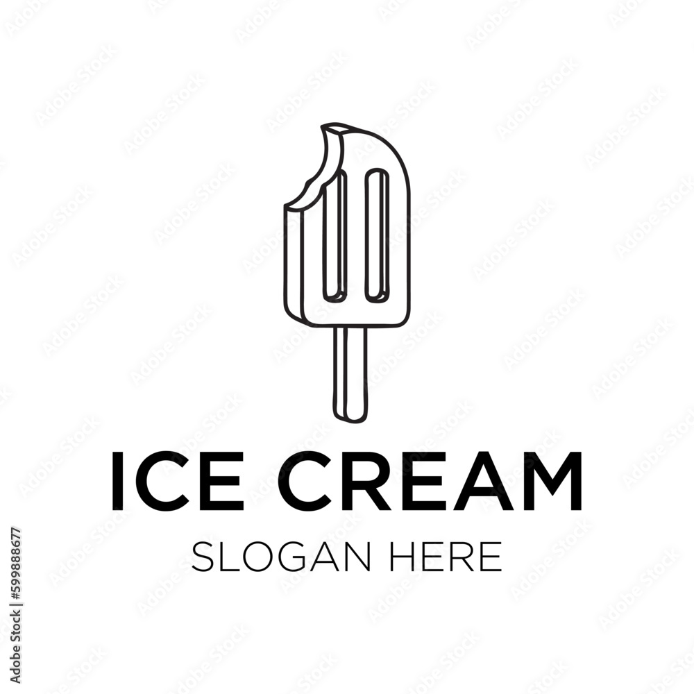 ice cream logo vector illustration isolated on white background ice cream logo vector illustration isolated on white background