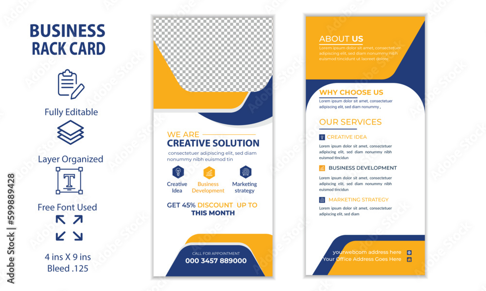 Modern business rack card or dl flyer templates Design