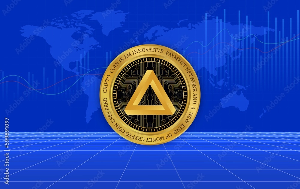 an image of the arpa coin virtual currency on a digital background