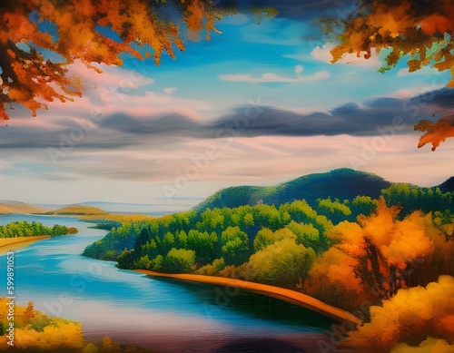 watercolor colorful landscape wallpaper background original 
